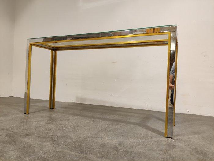 Renato Zevi - Wandtafel - Metaal, Glas - console-tafel, Antiek en Kunst, Antiek | Meubels | Stoelen en Banken