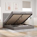 vidaXL Ottoman bed met matras 180x200cm stof taupe, Huis en Inrichting, Slaapkamer | Bedden, Eenpersoons, Verzenden, Nieuw, 80 cm