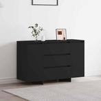 vidaXL Dressoir met lade Zwart 120 x 41 x 75 cm Bewerkt hout, Verzenden, Nieuw, Overige houtsoorten, Minder dan 50 cm