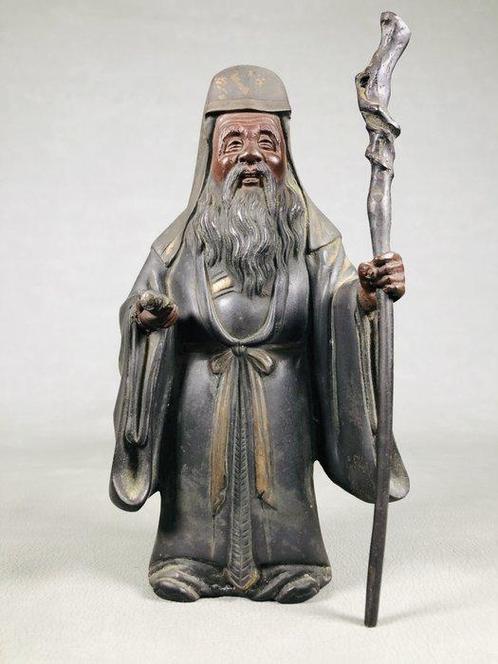 Brons - Jurojin from the Meiji to Taisho era - Een beeldje, Antiek en Kunst, Antiek | Overige Antiek