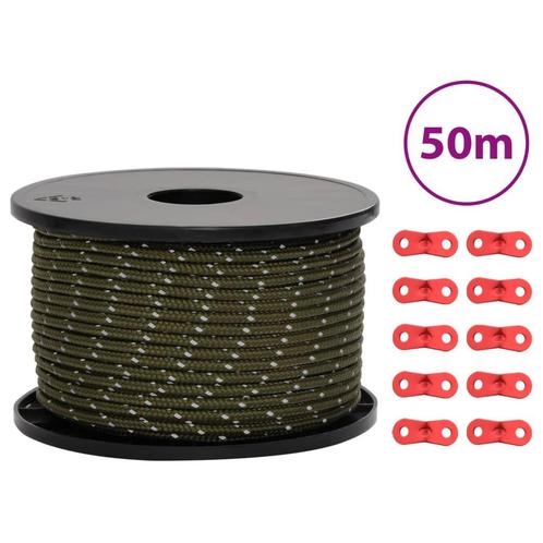 vidaXL Tentscheerlijn met reflecterende strips en spanners, Caravans en Kamperen, Tentaccessoires, Nieuw, Verzenden
