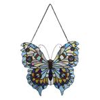 Glaspaneel Tiffany Vlinder 40x60 cm Blauw Glas Glaskunst, Huis en Inrichting, Ophalen of Verzenden, Nieuw