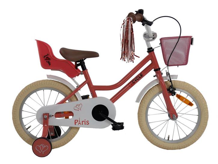 2Cycle Paris kinderfiets 16 inch (4 tot 6 jaar) voor meisjes, Fietsen en Brommers, Fietsen | Meisjes, Nieuw, Verzenden