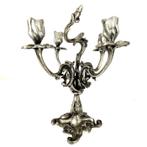 Pewter table candlestick with rose mark Ca. 1880 - Tin -
