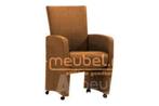 Eetkamerstoel Carlo - eetkamerstoelen - Cognac, Nieuw, Stof