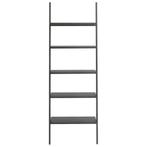Ladderrek met 5 schappen 64x34x185,5 cm zwart (Kasten), Huis en Inrichting, Verzenden