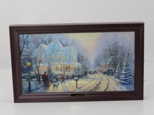 Thomas Kinkade A Holiday Gathering Lit Canvas Print met..., Hobby en Vrije tijd, Modelbouw | Overige, Zo goed als nieuw, Ophalen of Verzenden