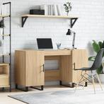 vidaXL Bureau 140x50x75 cm bewerkt hout sonoma eikenkleurig, Verzenden, Nieuw