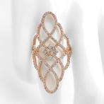 Ring - 14 karaat Roségoud - 1.46ct. tw. Roze Diamant, Sieraden, Tassen en Uiterlijk, Ringen, Nieuw
