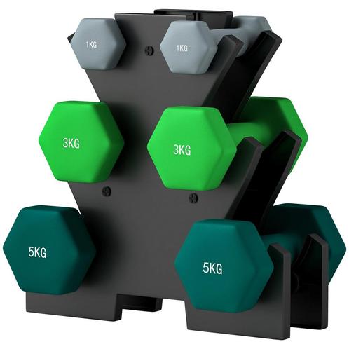 TRUUSK SPORTNOW Dumbbell Set 6 Korte Dumbbells Met Dumbbell, Sport en Fitness, Fitnessmaterialen, Nieuw, Verzenden