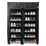 Schoenenrek | Schoenenkast | Kledingkast | 90x28x126 | Zwart, Verzenden, Nieuw