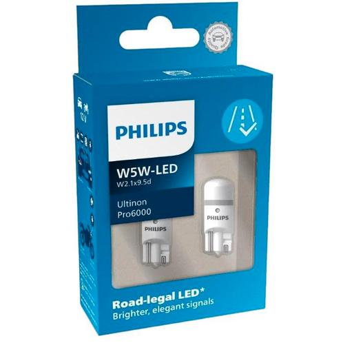 Philips W5W-LED Ultinon Pro6000 11961HU60X2 Autolampen, Auto-onderdelen, Verlichting, Nieuw, Verzenden