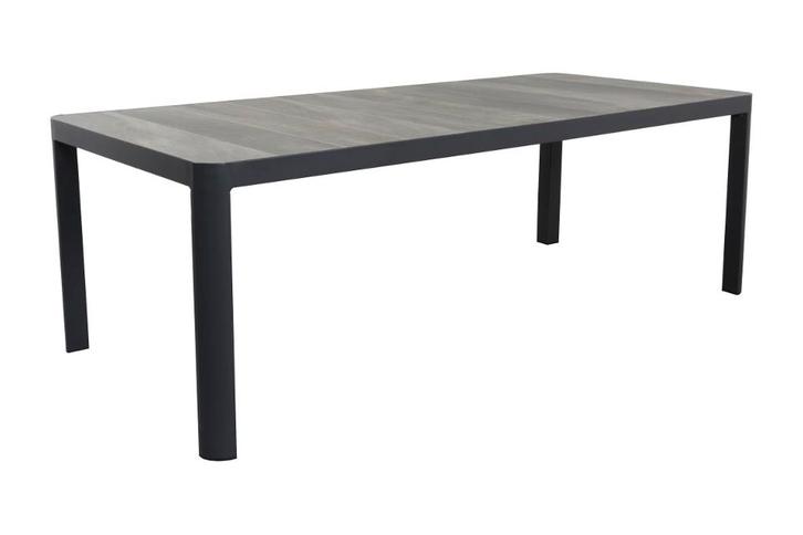 VDG Queens tuintafel antraciet - 220 x 100 cm., Tuin en Terras, Tuintafels, Nieuw, Overige materialen, Rond, Verzenden