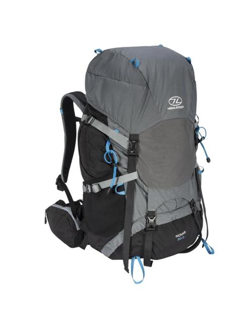 Highlander rugzak Novar Rucksack 50 + 5 liter - Grijs, Sieraden, Tassen en Uiterlijk, Tassen | Rugtassen, Nieuw, Trekking, Waterdicht