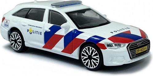 Bburago Audi A6 Politie 2019 wit/blauw/rood schaalmodel, Kinderen en Baby's, Speelgoed | Overig, Verzenden