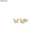 Gold plated 925 zilveren vlinder studs, Verzenden, Nieuw, Zilver
