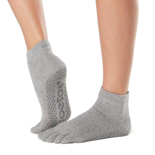 Toesox Yoga Ankle Grip Socks teensokken  Grijs - 36-38, Sport en Fitness, Bergsport en Wandelen, Kleding, Nieuw, Verzenden