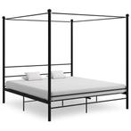 vidaXL Hemelbedframe metaal zwart 200x200 cm, Verzenden, Zwart, Overige maten, 200 cm