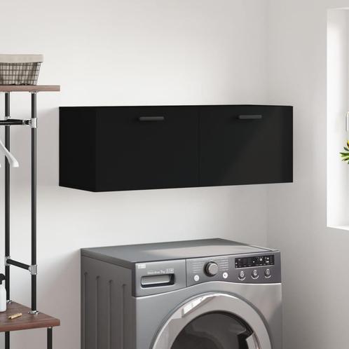 vidaXL Wandkast 100x36,5x35 cm bewerkt hout zwart, Huis en Inrichting, Kasten | Overige, Nieuw, Verzenden