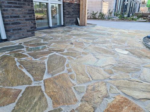 flagstones tuintegels Kavala Brown Kwartsiet € 44,95 p/m2, Tuin en Terras, Grind, Keien en Split, Overige typen, Nieuw, Kwartsiet