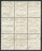 Levant 1916 - Valona - 20 c. op 30 voor 15 cent. Blok van 9, Gestempeld