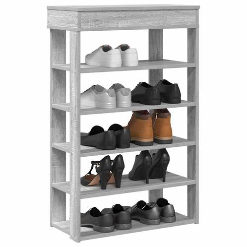 vidaXL Schoenenrek 60x30x98 cm bewerkt hout grijs sonoma, Huis en Inrichting, Kasten | Schoenenrekken, Nieuw, Verzenden