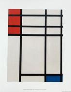 Piet Mondrian - Composition in Red Blue and White, 1941 -, Antiek en Kunst