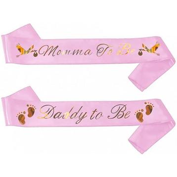 Sjerpen set Momma en Daddy to Be roze, blauw of wit met goud beschikbaar voor biedingen