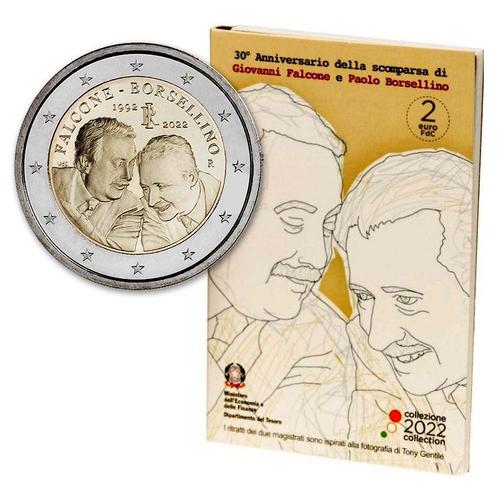 Italië 2 Euro Falcone - Borsellino 2022 BU Coincard, Postzegels en Munten, Munten | Europa | Euromunten, Verzenden