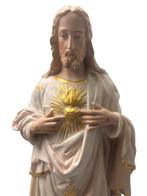 Beeld - Heilige hart Jezus - 42 cm - Antiek - Gips -, Antiek en Kunst