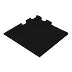 Rubber puzzel tegel 15 mm - 50 x 50 cm - Zwart - Hoekstuk, Verzenden, Nieuw