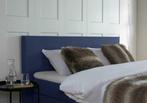 ACTIE! Boxspring Venetië 140 200 Blauw, Huis en Inrichting, Nieuw, 140 cm, Twijfelaar, 200 cm