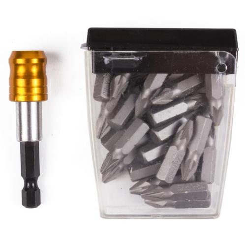 Hofftech Bitset gehard S2 - 25 stuks - quick release bith..., Doe-het-zelf en Verbouw, Gereedschap | Boormachines, Nieuw, Ophalen of Verzenden