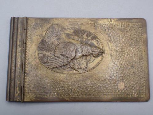 WMF - Figuur - Notebook cover - Verguld messing, Antiek en Kunst, Kunst | Designobjecten