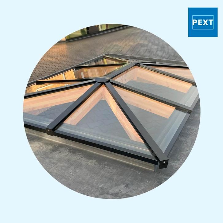 Pext Lichtstraat Schilddak Ongeïsoleerd, Doe-het-zelf en Verbouw, Glas en Ramen, Overige typen, Nieuw, Verzenden