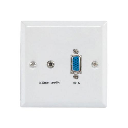 AV:link VGA/Audio Wand Aansluitpaneel 86x86mm - VGA 15-pins, Doe-het-zelf en Verbouw, Elektra en Kabels, Nieuw, Verzenden