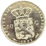 Gouden 10 gulden 1897 parels los Wilhelmina, Goud, Losse munt, Verzenden