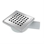 Doucheput Creavit PVC met RVS rooster 150x150mm Zijuitlaat, Doe-het-zelf en Verbouw, Sanitair, Ophalen of Verzenden, Nieuw