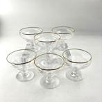 Champagneglas (6) - Kristal - Vintage Golden Bord