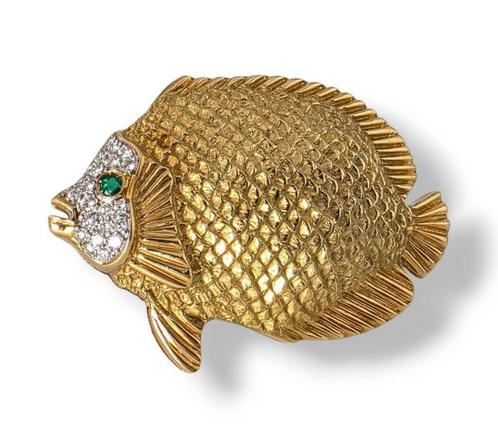 Other brand - Broche - ELAN - 18 karaat Geel goud,, Sieraden, Tassen en Uiterlijk, Antieke sieraden