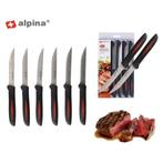 Alpina Steakmessen set - Traditioneel design - Gekarteld..., Huis en Inrichting, Keuken | Keukenbenodigdheden, Ophalen of Verzenden