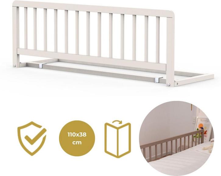 Geuther Houten Bedhekje Bedrail - Lissi - Veiligheidshekje -, Kinderen en Baby's, Kinderkamer | Bedden, Gebruikt, Ophalen of Verzenden