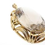 Gouden hanger met kwartssteen (Hanger of bedel), Ophalen of Verzenden, Gebruikt, Goud, Overige merken