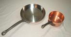 Een degelijke koperen Franse koekenpan en een steelpan - Pan, Antiek en Kunst
