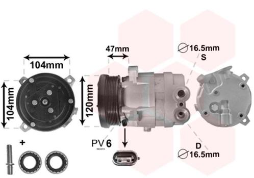 AIRCO COMPRESSOR VOOR CHEVROLET EPICA KL1_/V250 2006-2010, Auto-onderdelen, Airco en Verwarming, Nieuw, Ophalen of Verzenden