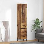 vidaXL Highboard met lade Oud Hout 34,5 x 34 x 180 cm, Minder dan 50 cm, Verzenden, Nieuw, Minder dan 100 cm