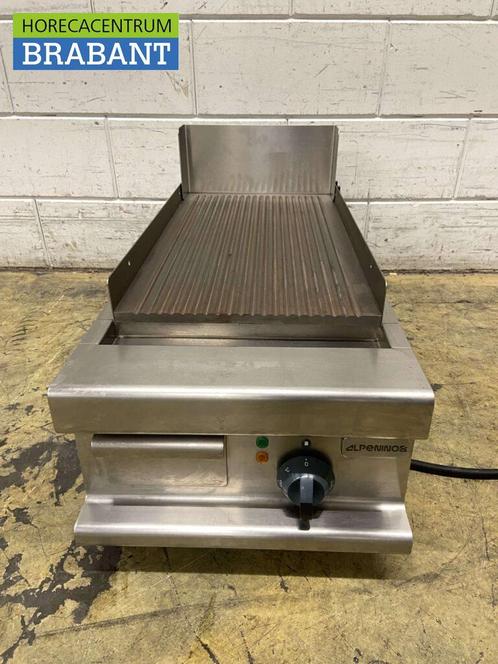 RVS Alpeninox Grillplaat Bakplaat Geribbeld 40 cm 400V, Zakelijke goederen, Horeca | Keukenapparatuur, Nieuw zonder verpakking