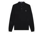 Fred Perry - Longsleeve Plain Shirt - Zwarte Longsleeve - S, Kleding | Heren, T-shirts, Nieuw