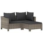 Loungeset poly rattan grijs | Tweedekansje | OP=OP, Tuin en Terras, 2 zitplaatsen, Rotan, Nieuw, Ophalen of Verzenden
