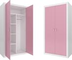 Kinderkledingkast Wit/Roze 90x190cm - retourdeal - 59% ko..., Kast, 50 tot 70 cm, Nieuw, 105 cm of meer